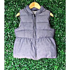 Gap Girls chambray puffer vest